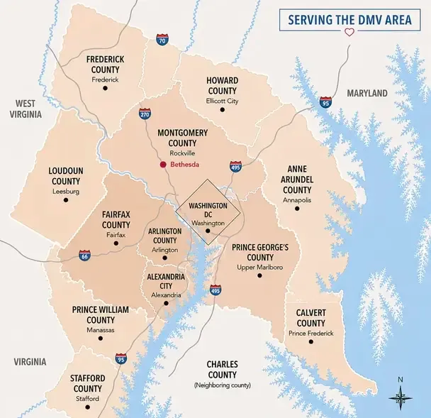 Area Served by Doula Nathalie & Associates