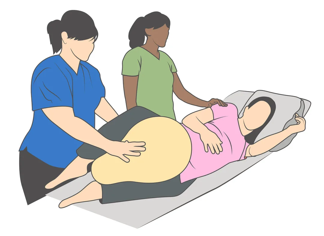 Use of a peanut labor ball